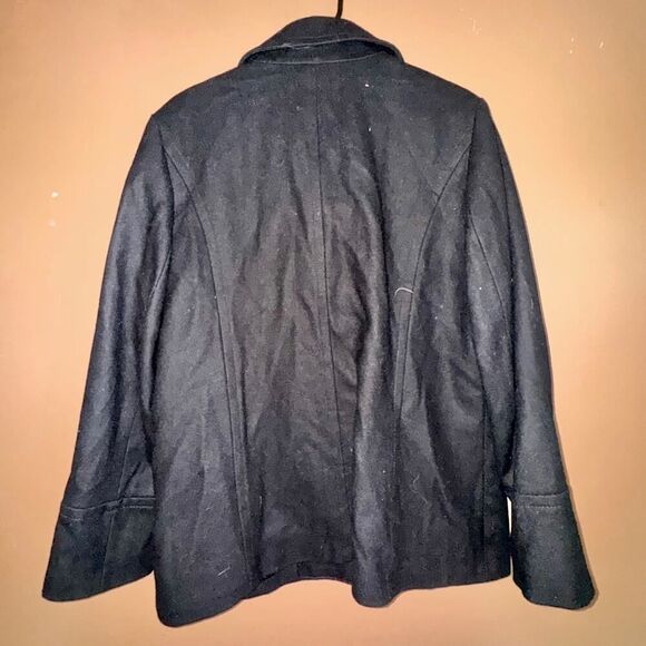 Nautica Women's Pea Coat Outerwear Wool Blend Jacket in Black - Size XL - Picture 7 of 7